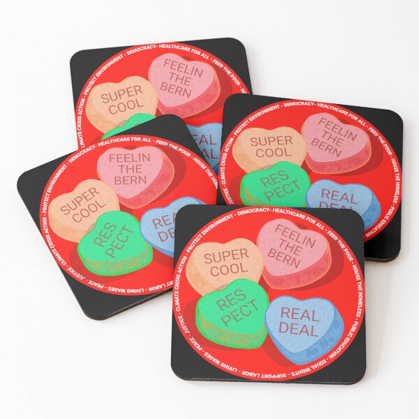 Item preview, PMD00290 Progressive Movement Designs Valentine Candy funny messages v8 promotes progressive goals and honors Bernie Sanders Feelin the Bern designed and sold by ProgressiveLeft.