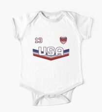 USA Soccer Female Team Nummer 13 - Alex Morgan Baby Body Kurzarm