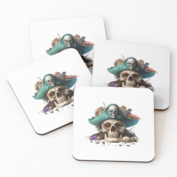 Item preview, SKULL BEARD DARK PIRATE HAT SHIP OCEAN SEA CARIBEAN SHELL designed and sold by ogirdorgraphics.