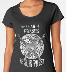Outlander Clan Fraser Shirt Scottish Distressed Motto Emblem Scotland Women's Premium T-Shirt