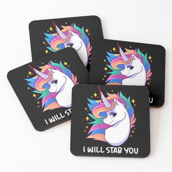 Item preview, I Will Stab You - Unicorn - Black designed and sold by MillyD13.