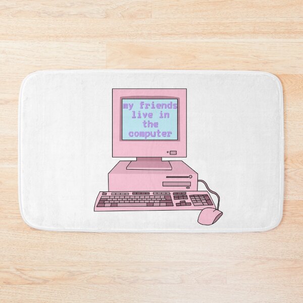 Item preview, My friends live in the computer (Y2K, pink,) designed and sold by Becky-Marie.