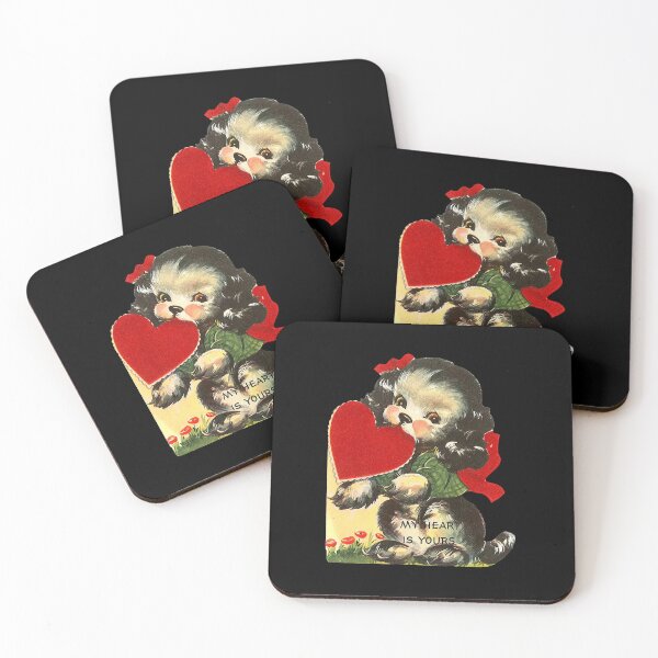 Item preview, Retro Puppy with Heart Valentine's Day designed and sold by PBJArt.