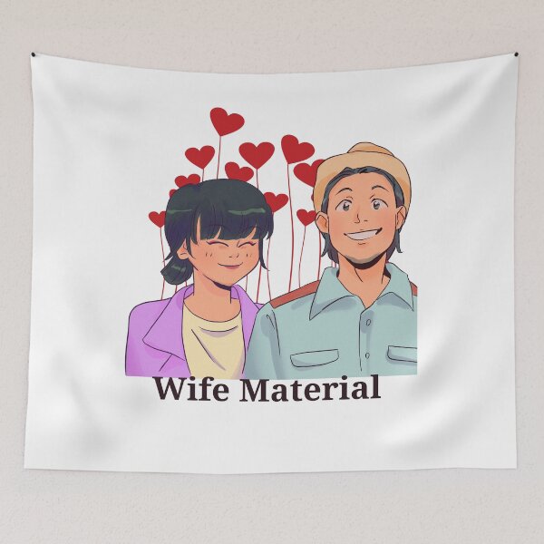 Item preview, "Wife Material"  - Newly engaged couple, Leveled Up To Fiance, Soon To Be Weds designed and sold by craftymilenials.