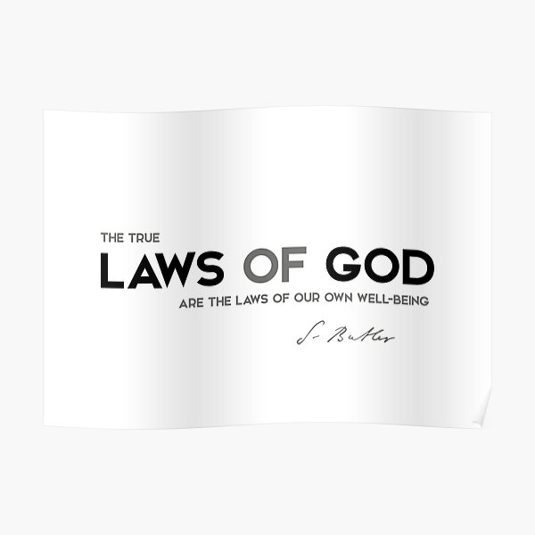 laws of god - samuel butler Poster