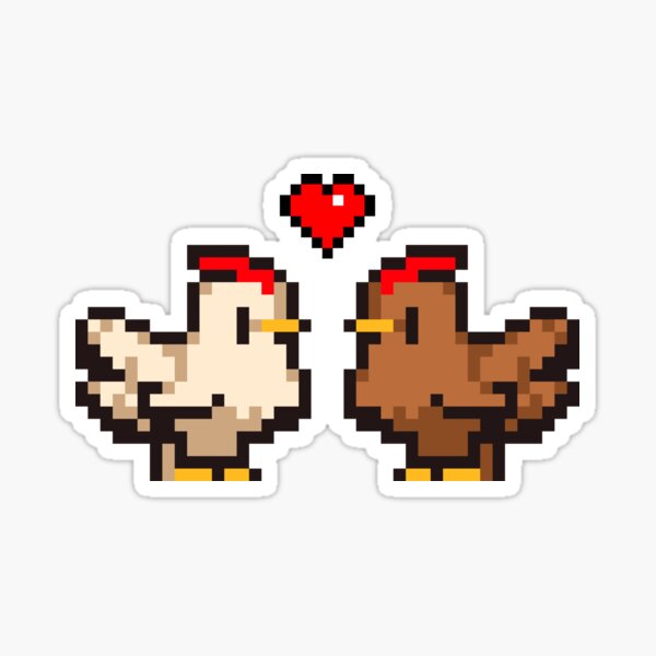 Item preview, Pixel Chickens Heart designed and sold by DrunkPolarBear.