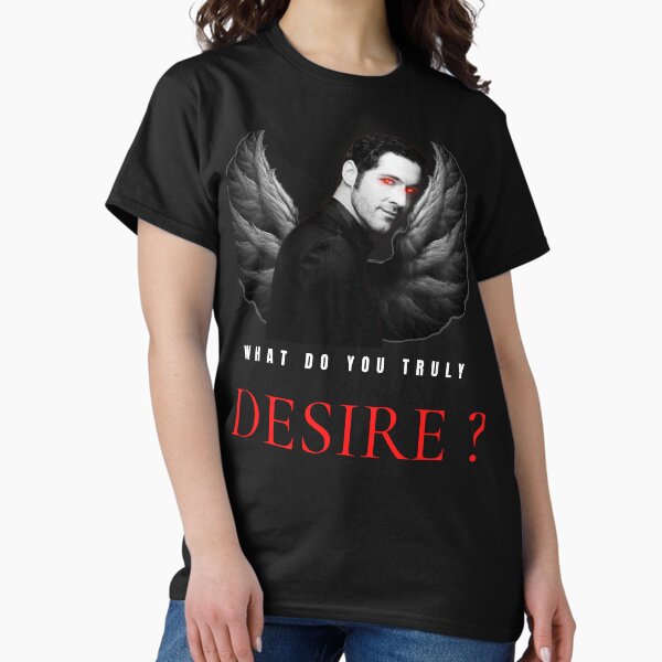 T-shirt Slim Fit Lucifer Morningstar - Noir - Coton Doux - Coupe Moderne
