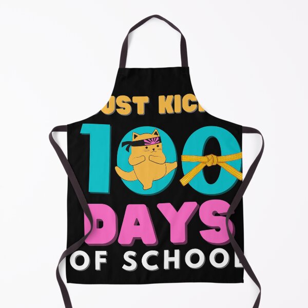 Item preview, of I Just Kicked 100 Days Of School Martial Arts cat Karate Kick T-Shirt designed and sold by zakibenj.