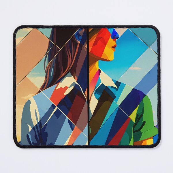 Item preview, Colorful Girl Side Profile Art designed and sold by destinykrainbow.