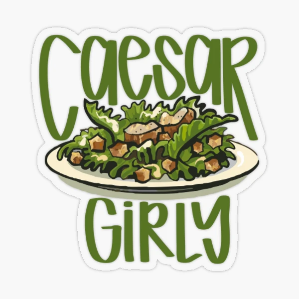 Caesar Salad Sticker, Funny Food Stickers