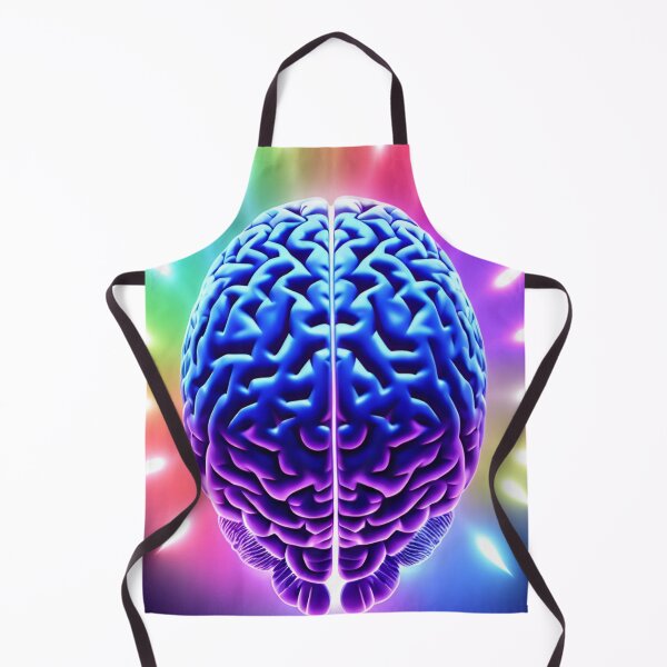 Item preview, Fluorine brain in colored flames designed and sold by PSYCO-art.