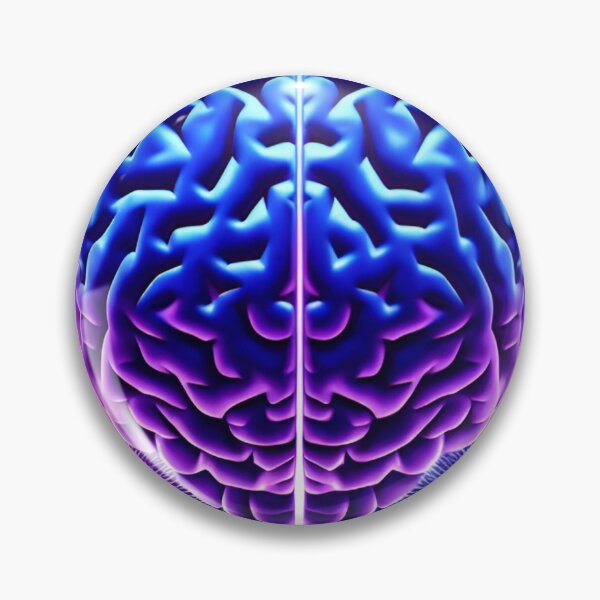 Item preview, Fluorine brain in colored flames designed and sold by PSYCO-art.