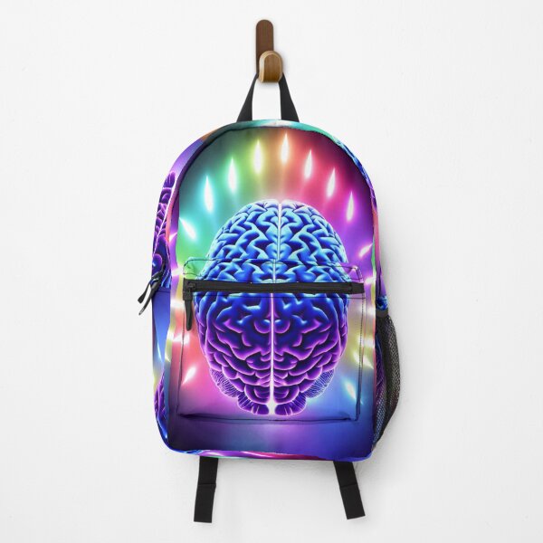 Item preview, Fluorine brain in colored flames designed and sold by PSYCO-art.