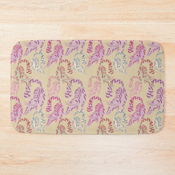 Item preview, Colorful Retro Tigers Pattern In Muted Colors Yellow designed and sold by scorpiolane.