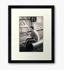 Train Station Mike Framed Print
