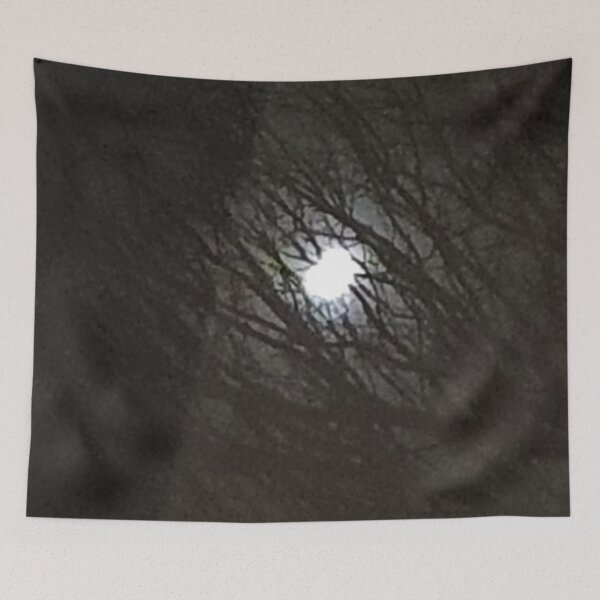 Item preview, Winter's Spooky Moon: A Haunting View Through Bare Tree Branches designed and sold by PhotografeeMrsB.