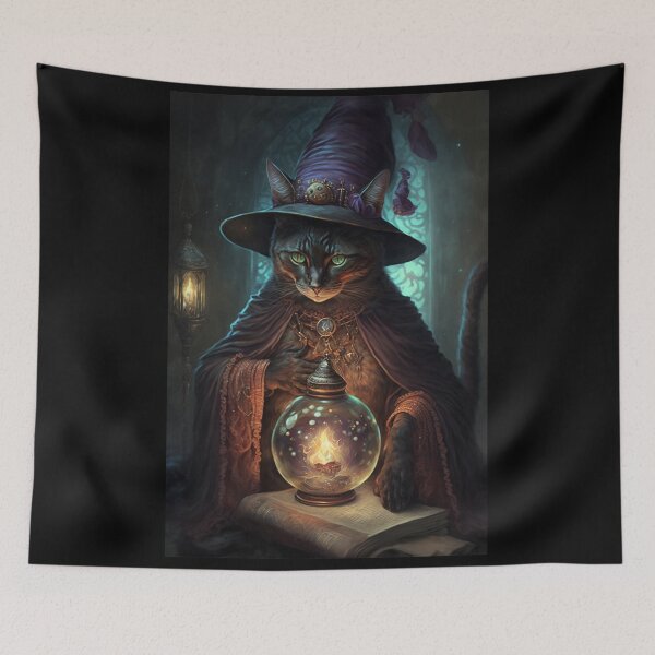 Item preview, Kitty Cat Witch designed and sold by NevermoreFalls.