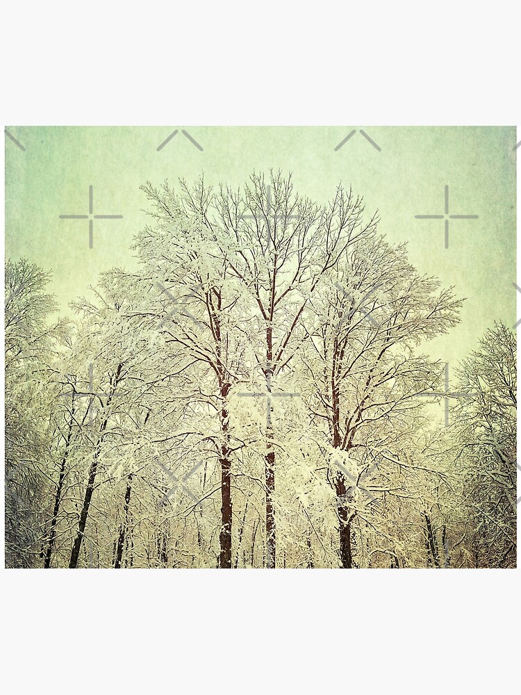 Thumbnail 6 of 6, Throw Blanket, Dreamy Snowy Trees 1 designed and sold by OneDayArt.