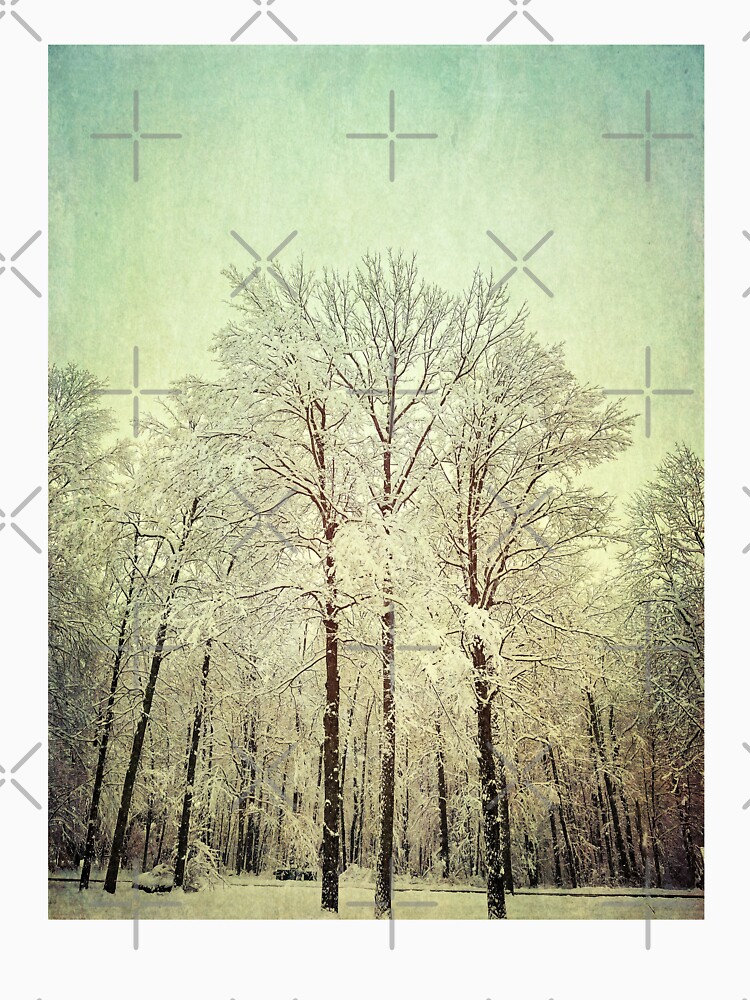 Thumbnail 7 of 7, Classic T-Shirt, Dreamy Snowy Trees 1 designed and sold by OneDayArt.