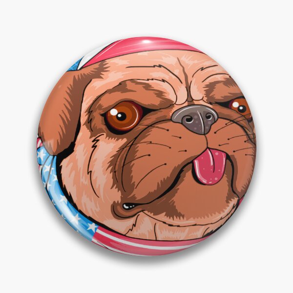 Item preview, Pug Dog American Flag Bandana design designed and sold by AssamFT.