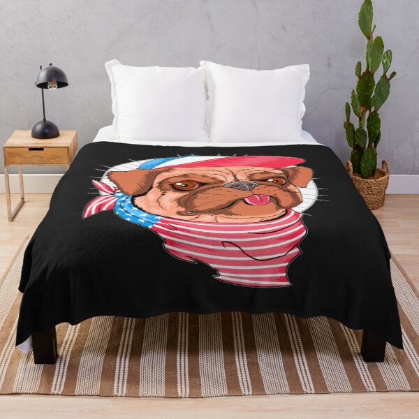 Item preview, Pug Dog American Flag Bandana design designed and sold by AssamFT.