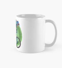 An image of a cyclist on a mountain bike Classic Mug