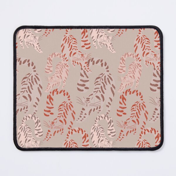 Item preview, Colorful Retro Tigers Pattern In Muted Colors Light & Dark Muted Orange designed and sold by scorpiolane.