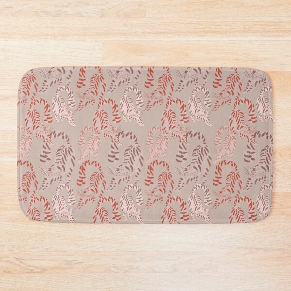 Item preview, Colorful Retro Tigers Pattern In Muted Colors Light & Dark Muted Orange designed and sold by scorpiolane.