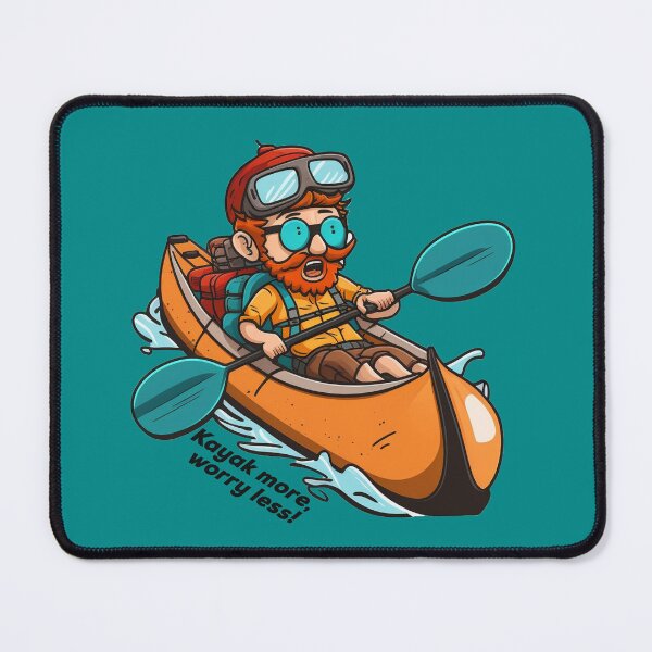 Item preview, Kayaker paddles kayak on the river designed and sold by pixeldizajn.