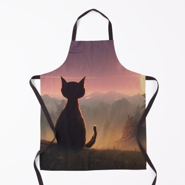 Item preview, Black Cat Watching Sunset Scene - Pawsitively Purrfect Sunset Gift designed and sold by MoStorish.