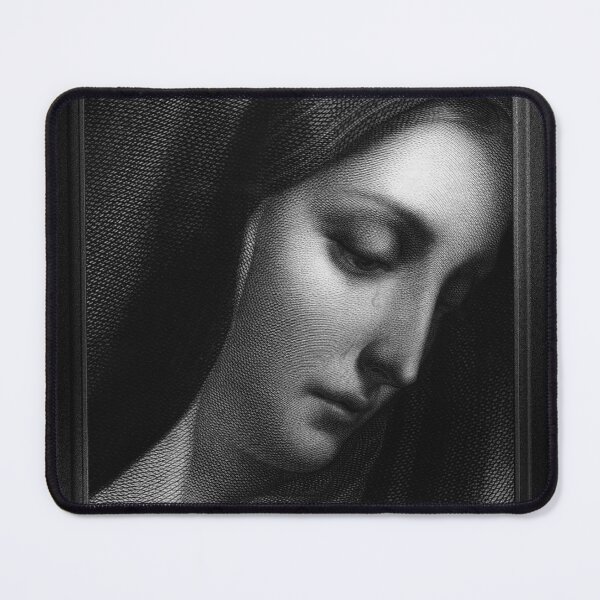 Item preview, Mater Dolorosa Engraving After A Painting by Carlo Dolci Classical Art Portrait Old Masters Reproduction designed and sold by Xzendor7 Digital Art Creations.
