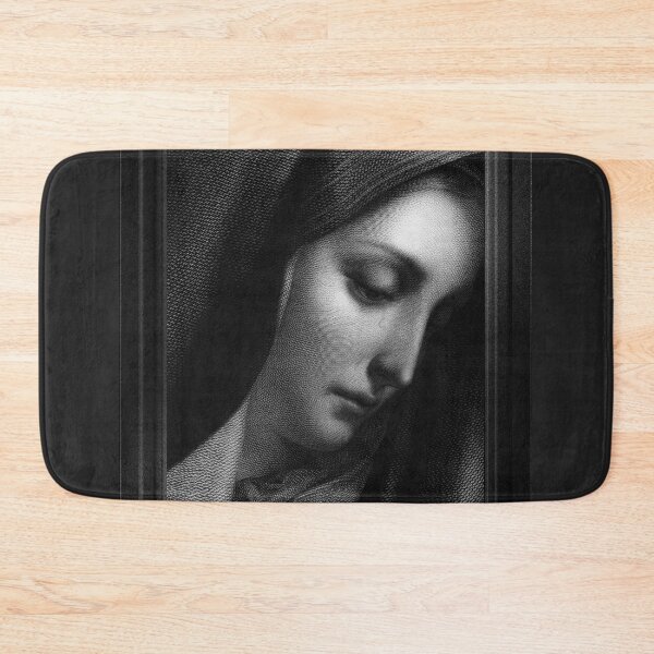 Item preview, Mater Dolorosa Engraving After A Painting by Carlo Dolci Classical Art Portrait Old Masters Reproduction designed and sold by Xzendor7 Digital Art Creations.