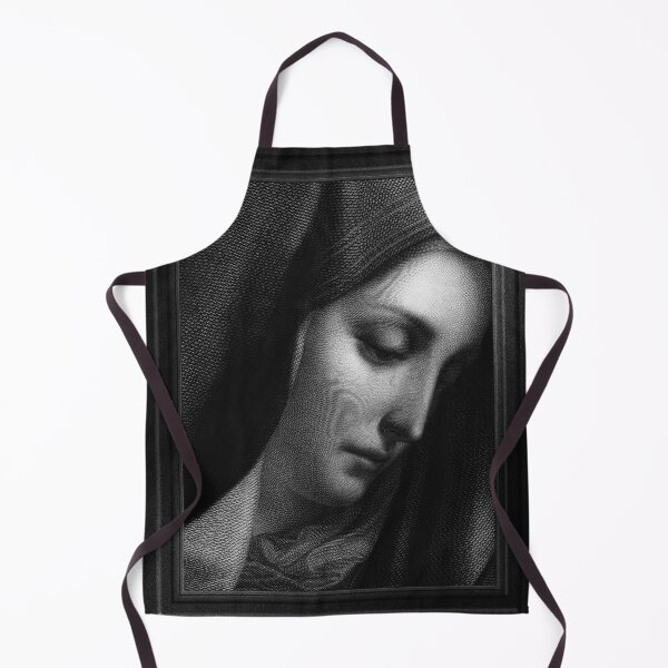 Item preview, Mater Dolorosa Engraving After A Painting by Carlo Dolci Classical Art Portrait Old Masters Reproduction designed and sold by Xzendor7 Digital Art Creations.