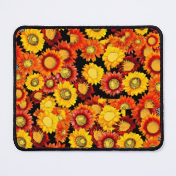 Item preview, MULTI SUN FLOWERS PATTERN BLACK- GREY COLOR ART designed and sold by sharlesart.