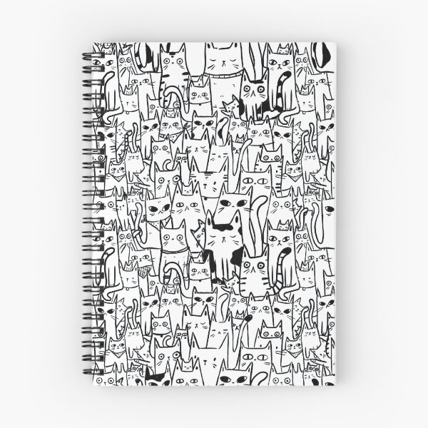 Item preview, Black and White Funny Cat Pattern designed and sold by MoonlightMoth.