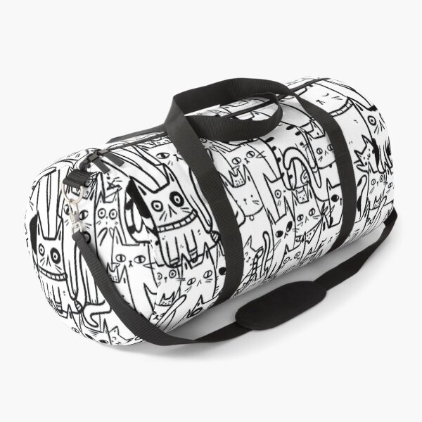 Item preview, Black and White Funny Cat Pattern designed and sold by MoonlightMoth.