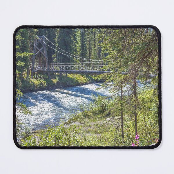 Item preview, USA. Alaska. Denali National Park. Suspension Bridge. designed and sold by vadim19.