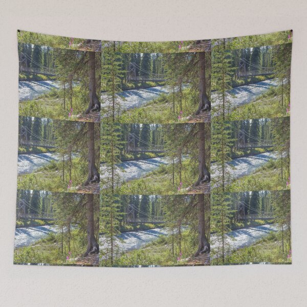 Item preview, USA. Alaska. Denali National Park. Suspension Bridge. designed and sold by vadim19.