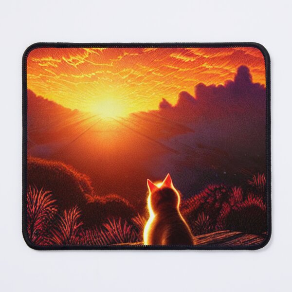 Item preview, Cat Watching Sunset Scene, Pawsitively Purrfect Sunset Gift designed and sold by MoStorish.