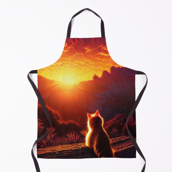 Item preview, Cat Watching Sunset Scene, Pawsitively Purrfect Sunset Gift designed and sold by MoStorish.