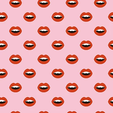 Artwork thumbnail, Red Lips Pattern by abstractocreate
