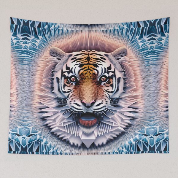 Item preview, Geometrical 3D glacier ice tiger designed and sold by Goatonfire.