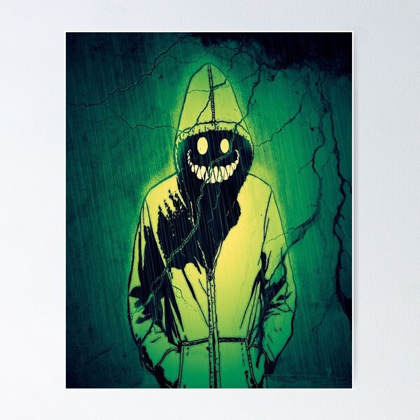 Scary Cartoon Smile Evil Poster