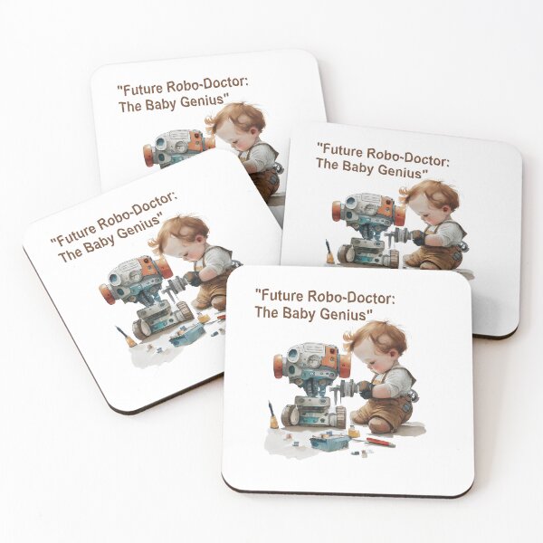 Item preview, "Future Robo-Doctor: The Baby Genius" Artificial intelligence cute cartoon for gifts, futuristic dreams designed and sold by The Commitment.