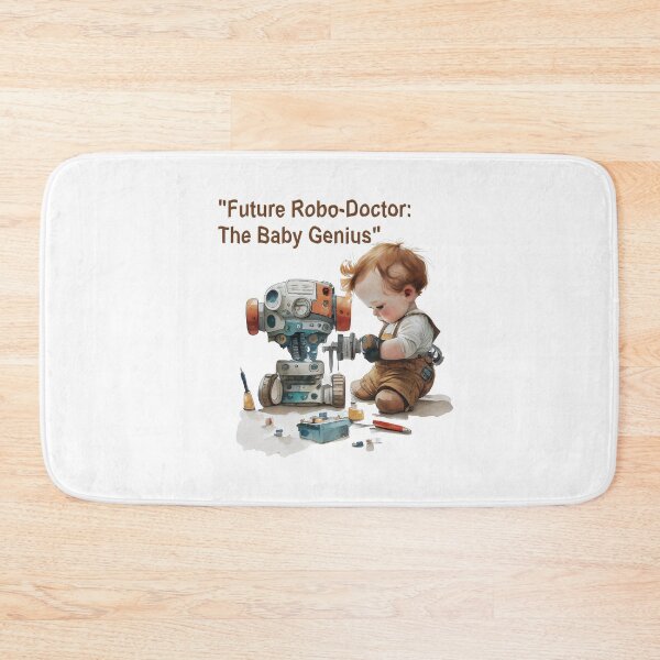 Item preview, "Future Robo-Doctor: The Baby Genius" Artificial intelligence cute cartoon for gifts, futuristic dreams designed and sold by The Commitment.