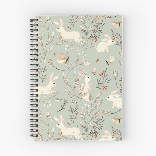 Item preview, Bunnies - dusky green designed and sold by Katherine Quinn Illustration.