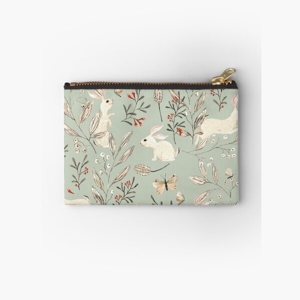 Item preview, Bunnies - dusky green designed and sold by Katherine Quinn Illustration.