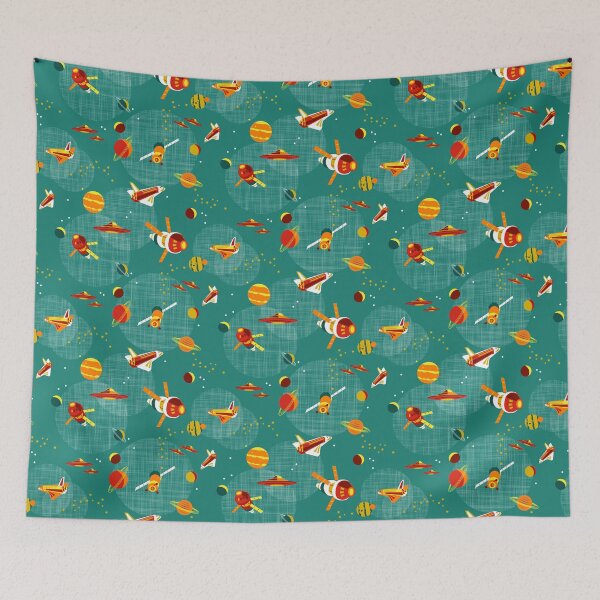 Item preview, space adventures - teal-red designed and sold by kobyakov.