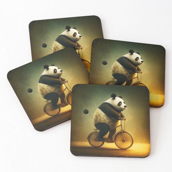 Item preview, Happy Panda on a bike  designed and sold by Artistic Pandas.