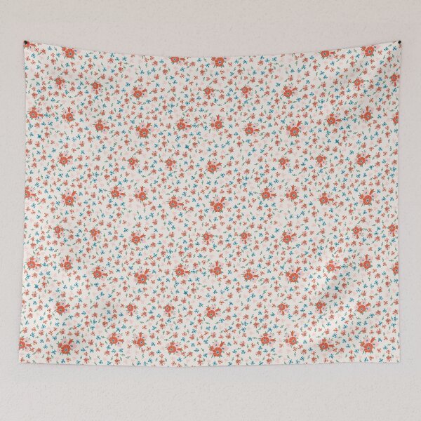 Item preview, Flour Sack Ditsy Floral Pink designed and sold by BlueDoorStudio.